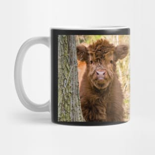 Scottish highland cow calf Mug